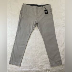 PX Clothing Men's 40x32  Chino Pants  Grey Slim Fit Stretch Casual Trousers NWT